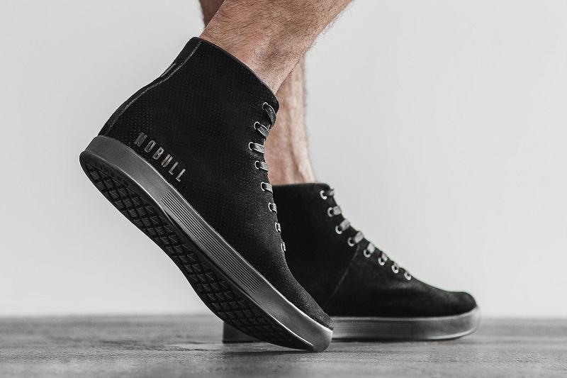 Men's Nobull High-Top Suede Trainers Black | SG T2307C